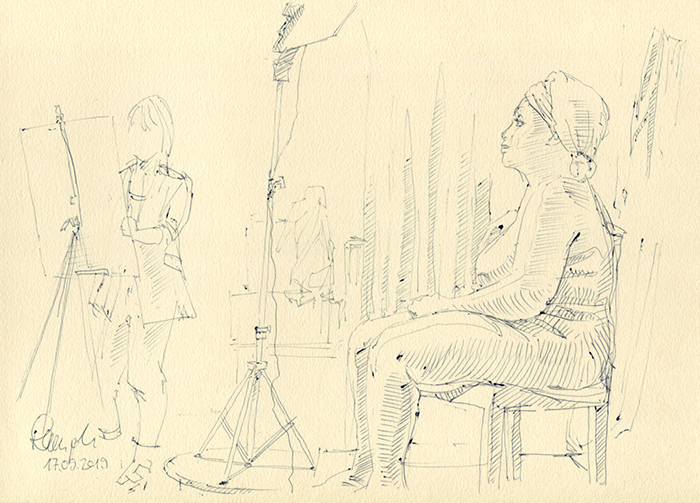 Aktzeichnung Atelier