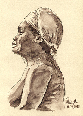 Aktzeichnung Portrait