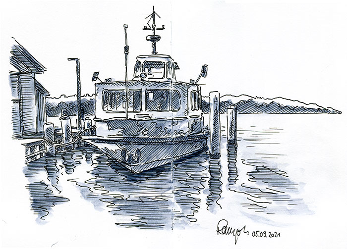 Zeichnung Starnberger See Boot