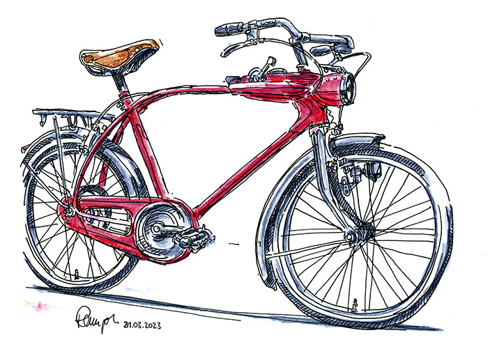 Zeichnung Fahrrad