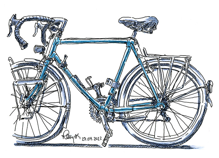 Zeichnung Fahrrad