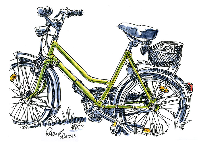 Zeichnung Fahrrad