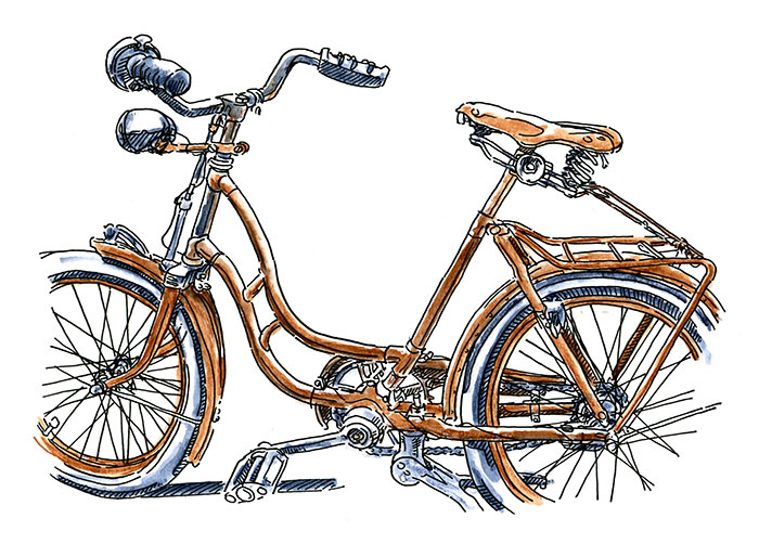 Zeichnung Fahrrad
