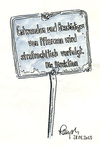 Zeichnung Schild