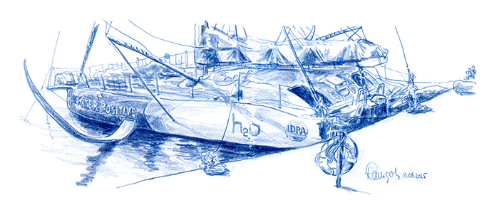 Zeichnung Canada Ocean Racing IMOCA Sailing Boat