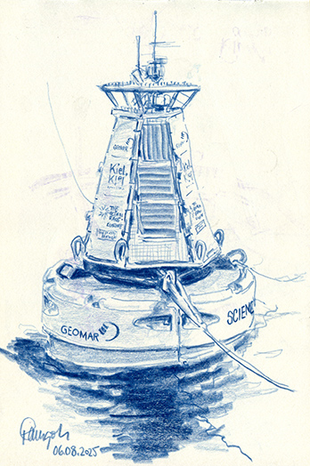 Zeichnung Geomar CVOO Messboje Hafen Kiel