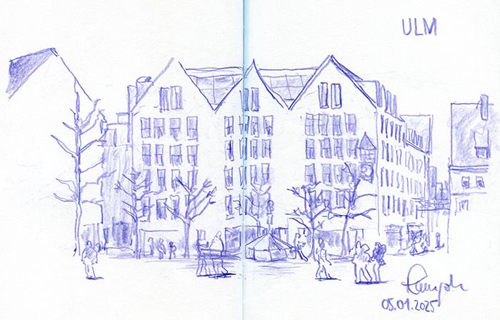 Zeichnung Münsterplatz Ulm